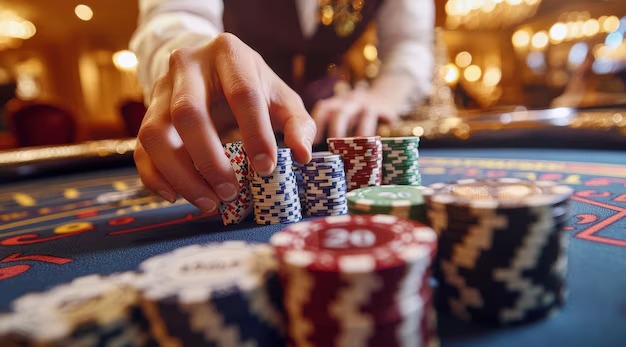 Live dealer blackjack table on mobile phone